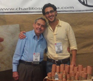 Charlito and dad at Fancy Food Show