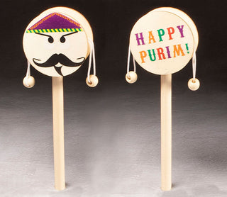 Wooden Purim Noisemaker